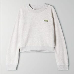 Aritzia Sunday Best Elle Dinosaur Cropped Crewneck Sweatshirt